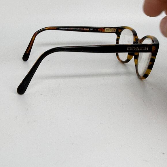 Coach CatEye Glasses HC6102 5440 Black Amber Varsity Stripe 51 18 140 20081 - Picture 4 of 7